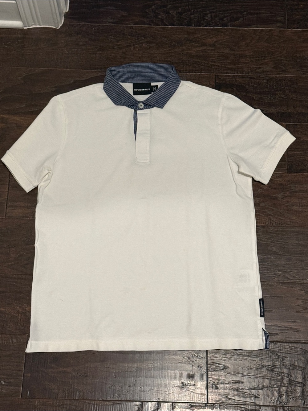 Emporio Armani Men’s S white and blue polo